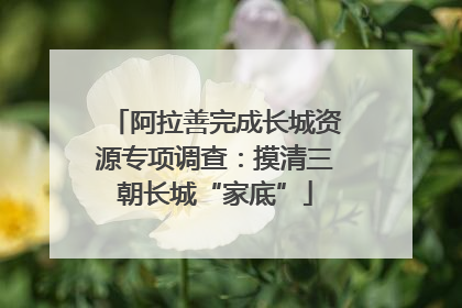 阿拉善完成长城资源专项调查：摸清三朝长城“家底”