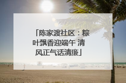 陈家渡社区：粽叶飘香迎端午 清风正气话清廉