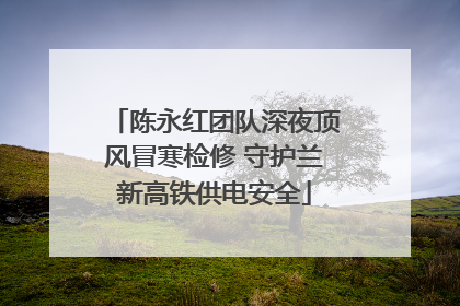 陈永红团队深夜顶风冒寒检修 守护兰新高铁供电安全
