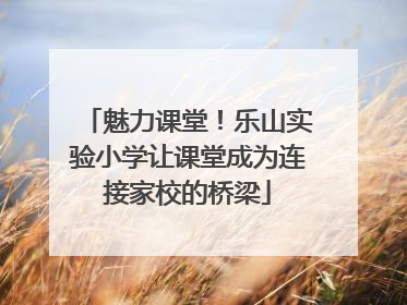 魅力课堂！乐山实验小学让课堂成为连接家校的桥梁