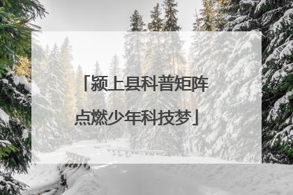 颍上县科普矩阵点燃少年科技梦