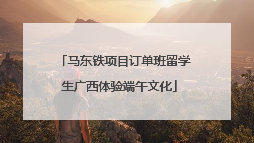 马东铁项目订单班留学生广西体验端午文化