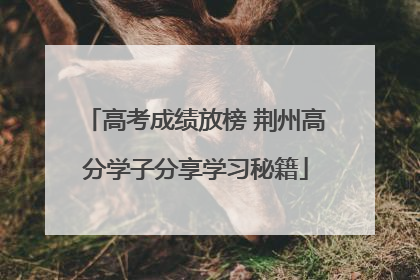 高考成绩放榜 荆州高分学子分享学习秘籍