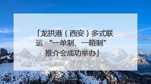 龙拱港（西安）多式联运 “一单制、一箱制” 推介会成功举办
