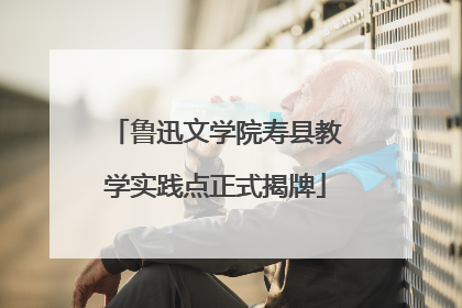 鲁迅文学院寿县教学实践点正式揭牌