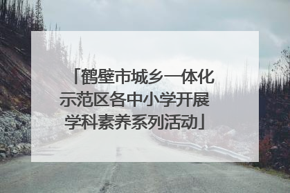 鹤壁市城乡一体化示范区各中小学开展学科素养系列活动