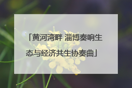 黄河湾畔 淄博奏响生态与经济共生协奏曲