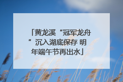 黄龙溪“冠军龙舟”沉入湖底保存 明年端午节再出水