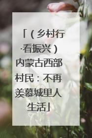 （乡村行·看振兴）内蒙古西部村民：不再羡慕城里人生活
