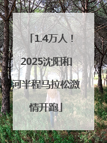 1.4万人！2025沈阳和河半程马拉松激情开跑