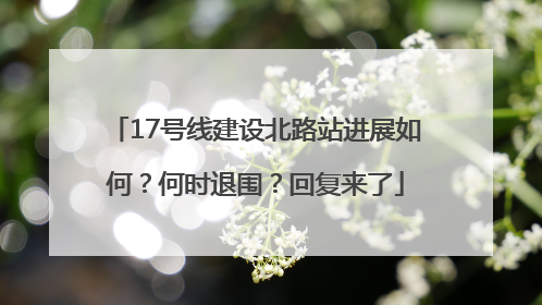 17号线建设北路站进展如何？何时退围？回复来了