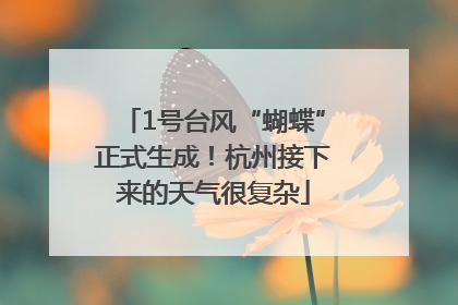 1号台风“蝴蝶”正式生成！杭州接下来的天气很复杂