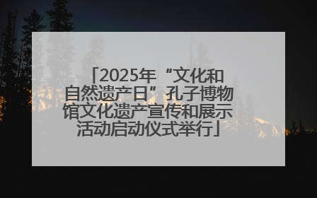 2025年“文化和自然遗产日”孔子博物馆文化遗产宣传和展示活动启动仪式举行