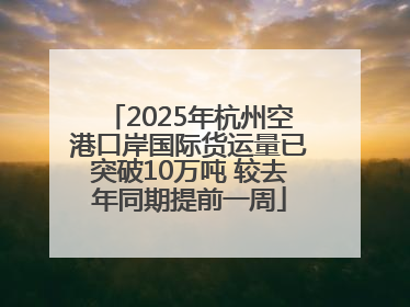 2025年杭州空港口岸国际货运量已突破10万吨 较去年同期提前一周