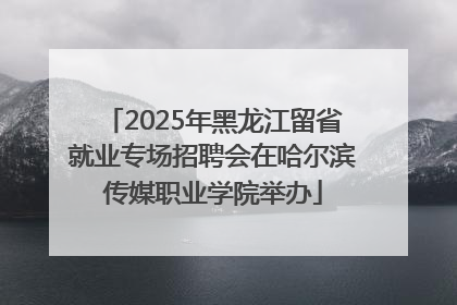 2025年黑龙江留省就业专场招聘会在哈尔滨传媒职业学院举办