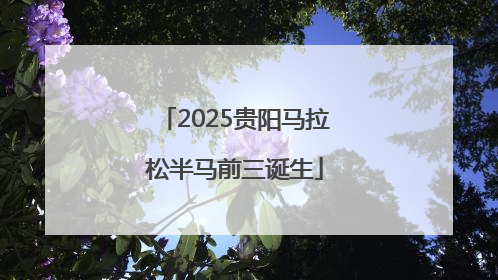 2025贵阳马拉松半马前三诞生