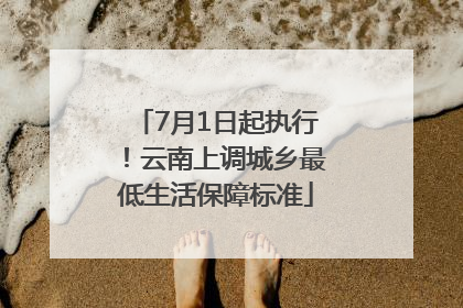 7月1日起执行！云南上调城乡最低生活保障标准