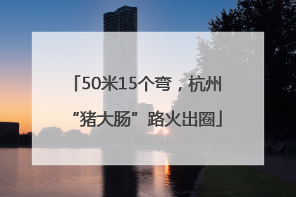 50米15个弯，杭州“猪大肠”路火出圈