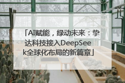 AI赋能，绿动未来：挚达科技接入DeepSeek全球化布局的新篇章
